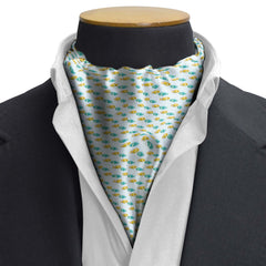 MINTY FISH SHOAL SILK CRAVAT
