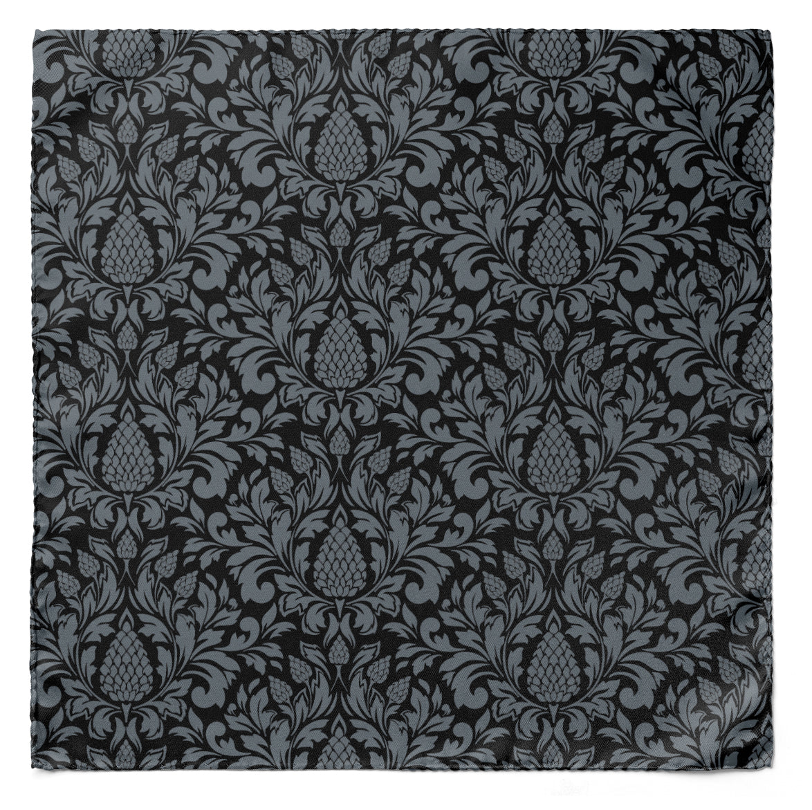 THE DARK VINTAGE SILK POCKET SQUARE
