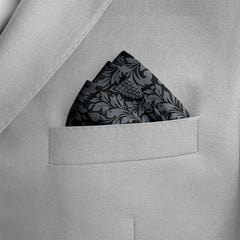 THE DARK VINTAGE SILK POCKET SQUARE