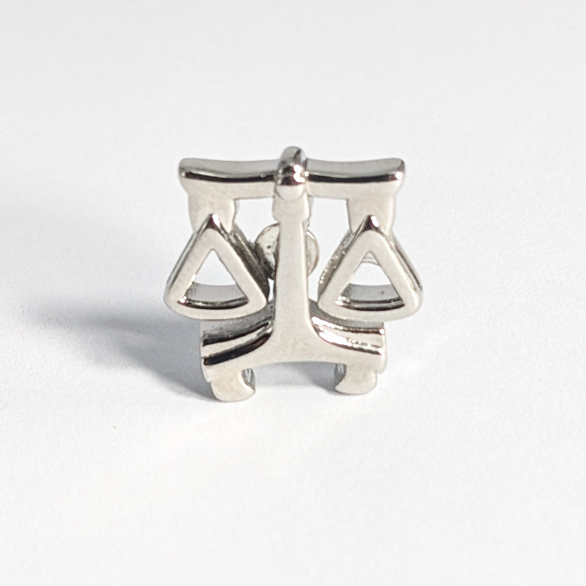 SCALE OF JUSTICE SILVER BROOCH