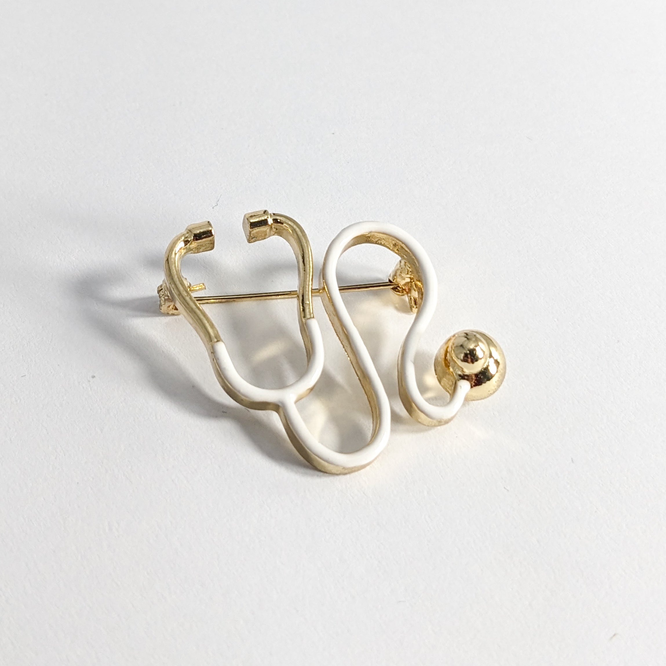 WHITE EMPATHY ECHO STETHOSCOPE LAPEL PIN