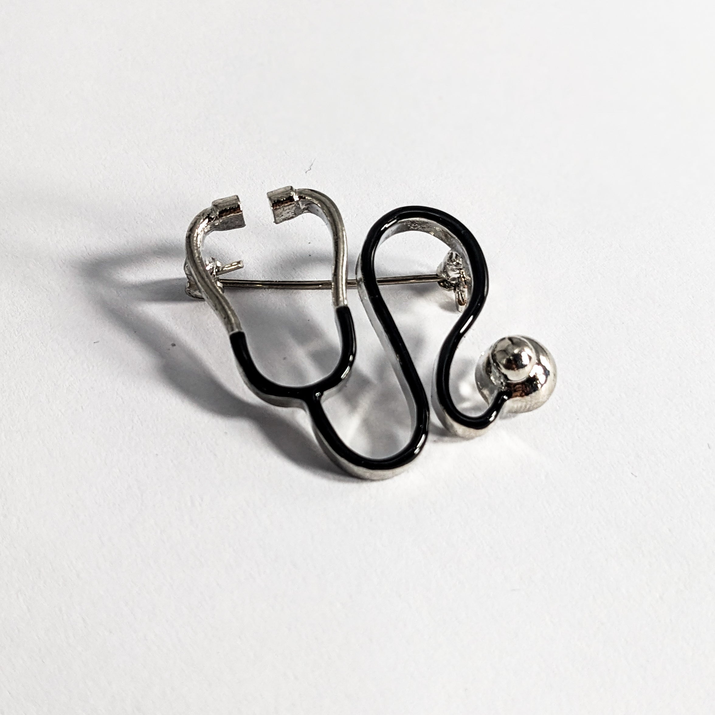 BLACK EMPATHY ECHO STETHOSCOPE LAPEL PIN