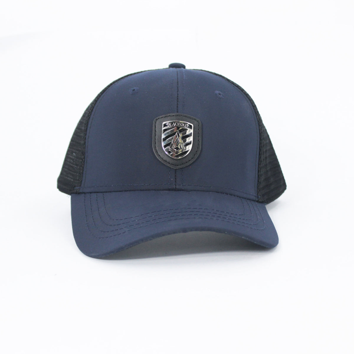 MIDNIGHT BLUE BLACKOUT TRUCKER CAP