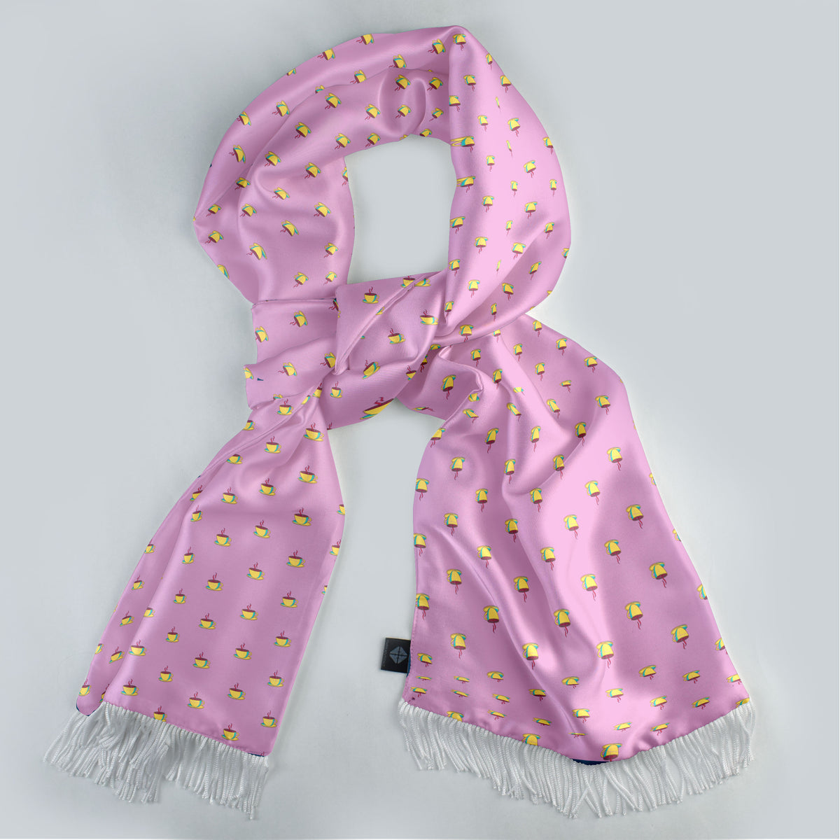 THE PINK TEA PARTY SILK SCARF