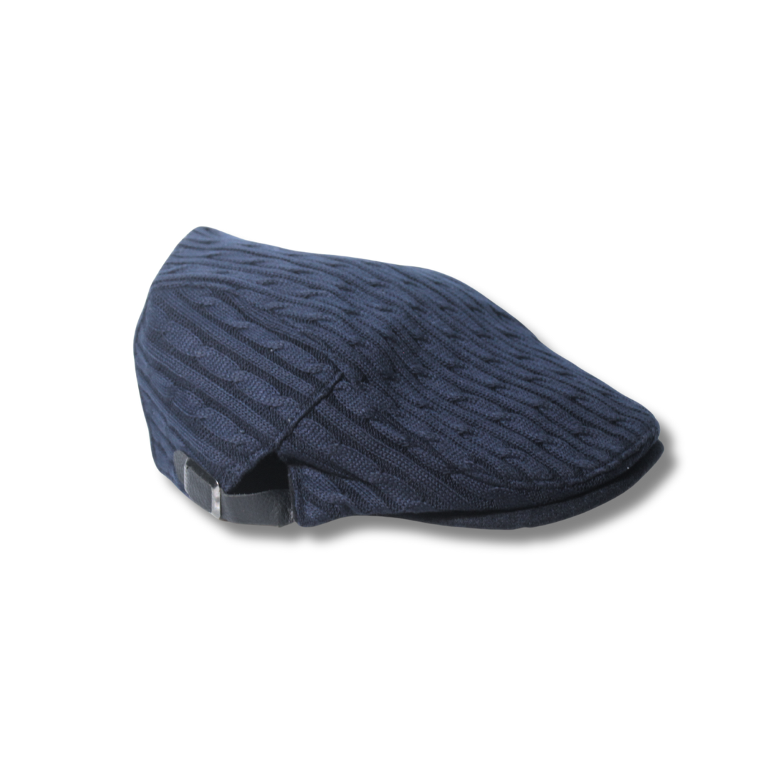 BLUE WOOL FLAT WINTER CAP