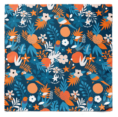 TANGERINE ORANGE WOVEN TIE SET