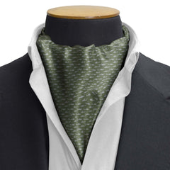 YELLOW WITH BLACK POLKA SILK CRAVAT