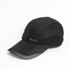 Black Mesh-Core Parachute Cap - Enhanced