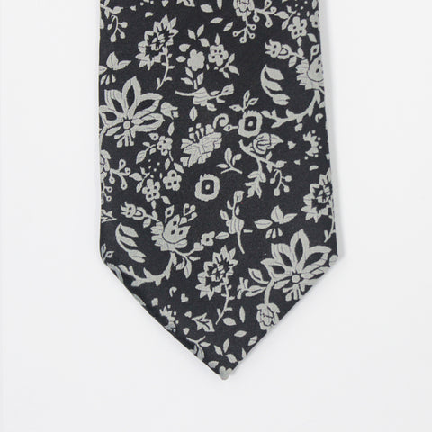 CHARCOAL FLORA NECKTIE