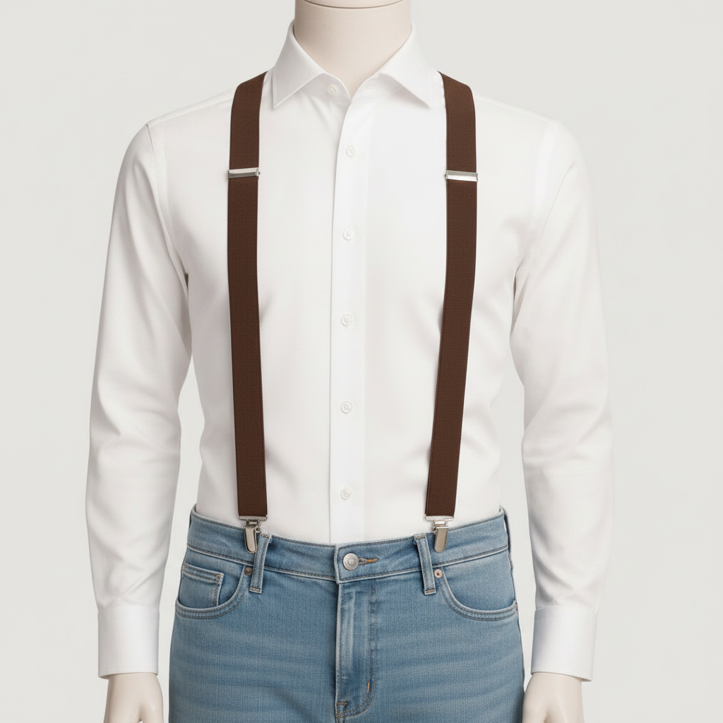 CLASSIC BROWN Y-BACK SUSPENDER