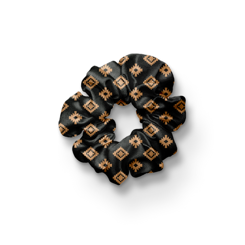 COPPER SPARKLE SILK SCRUNCHIE