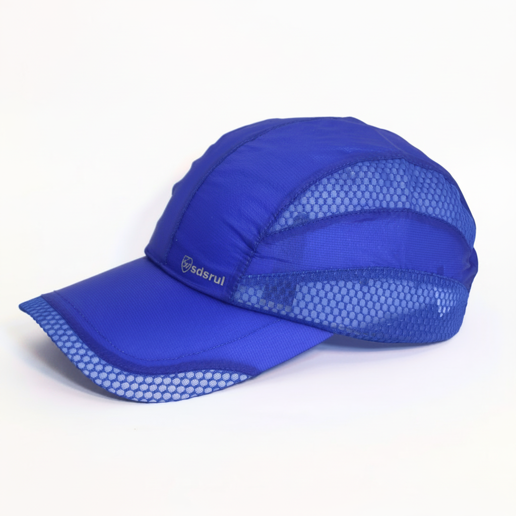 Dark Blue Mesh-Core Parachute Cap - Enhanced