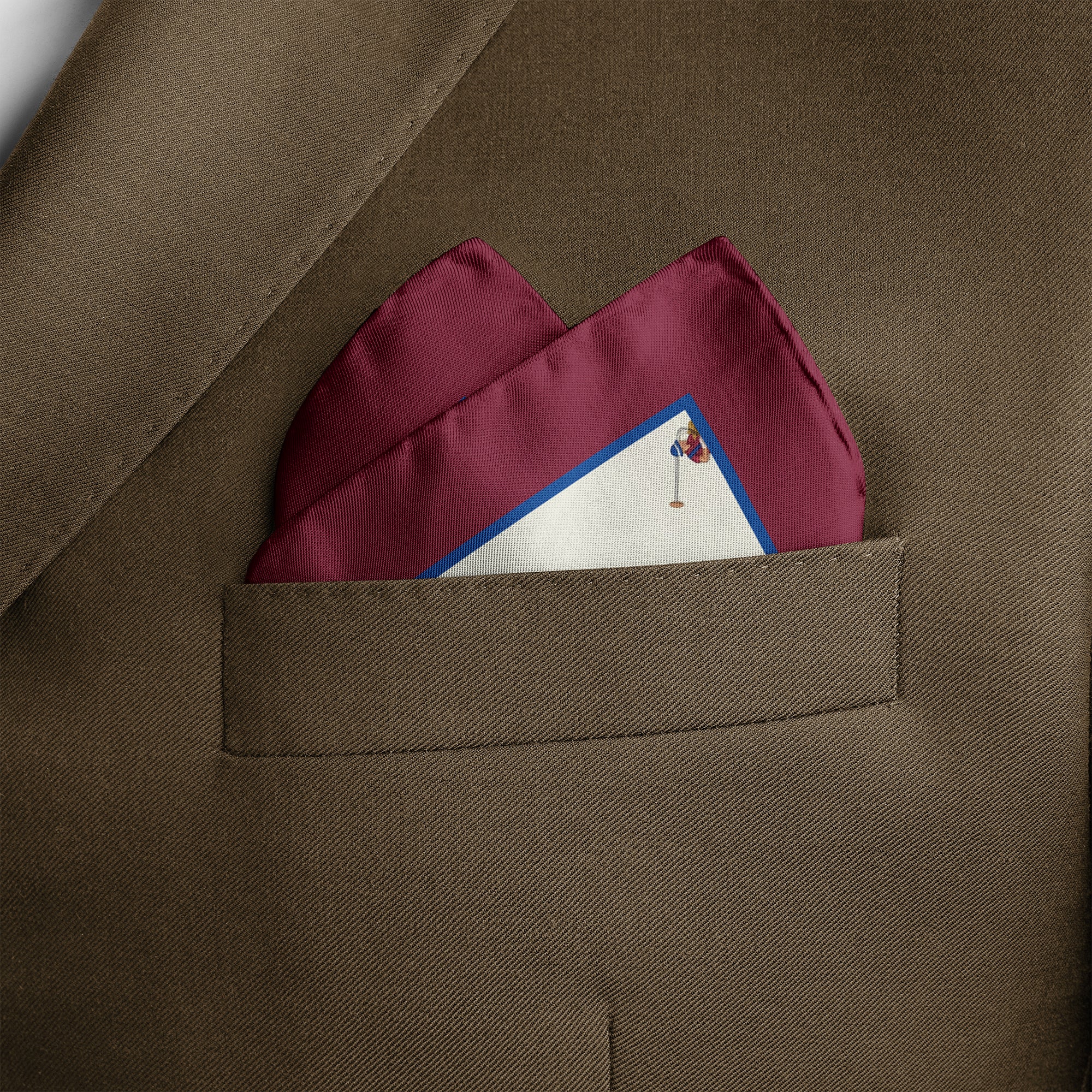 THE WHITE POLO STANDARD SILK POCKET SQUARE