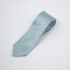 DIAMOND DOTS-BLUE AND SILVER NECKTIE