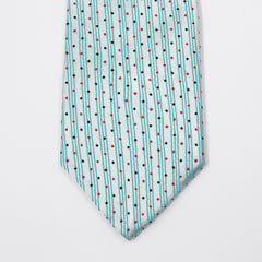 DIAMOND DOTS-BLUE AND SILVER NECKTIE