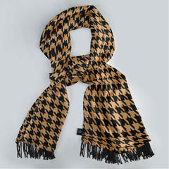 ROYAL HOUNDSTOOTH SILK SCARF