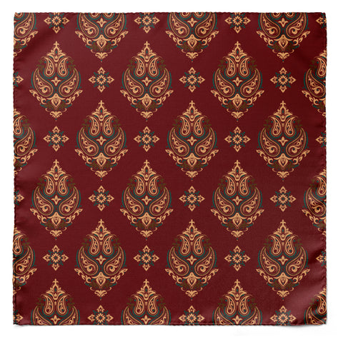MAROON & BLACK MYSTERY SILK POCKET SQUARE