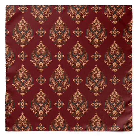 MAROON & BLACK MYSTERY SILK CRAVAT & POCKET SQUARE SET