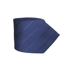 NAVY BLUE WIDE STRIPED TIE SET