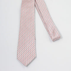 DIAMOND DOTS-PINK AND SILVER NECKTIE