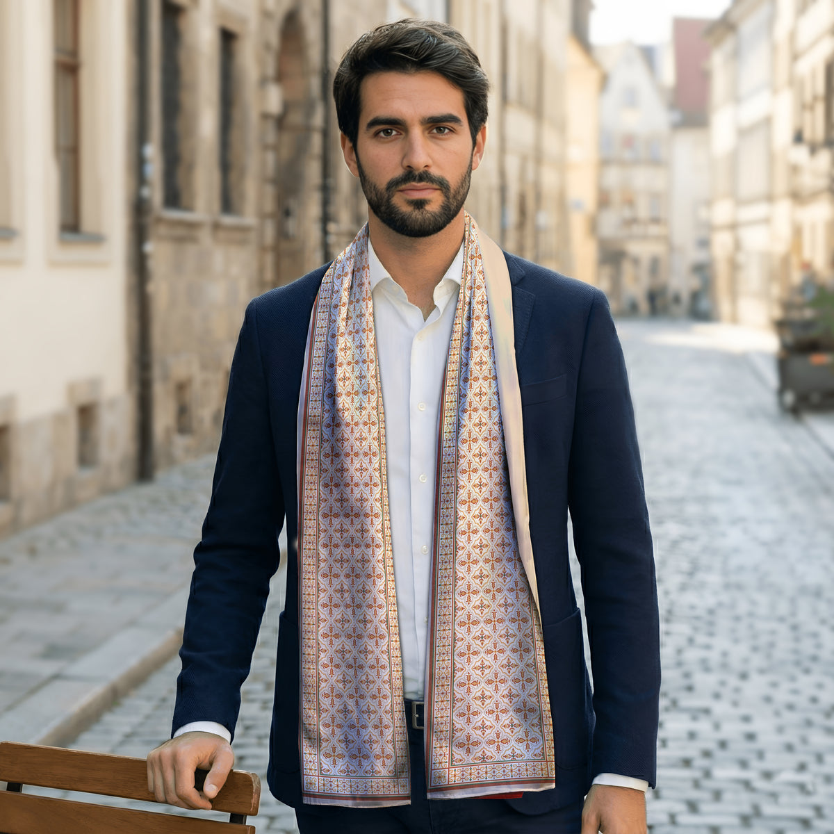 Arabesque – Dual-Sided Scarf & Pocket Squares Set