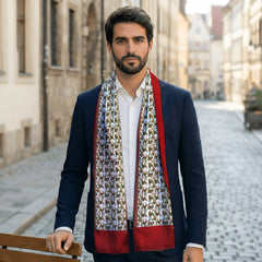 Rang-e-Caravan — Dual-Sided Scarf & Pocket Squares Set