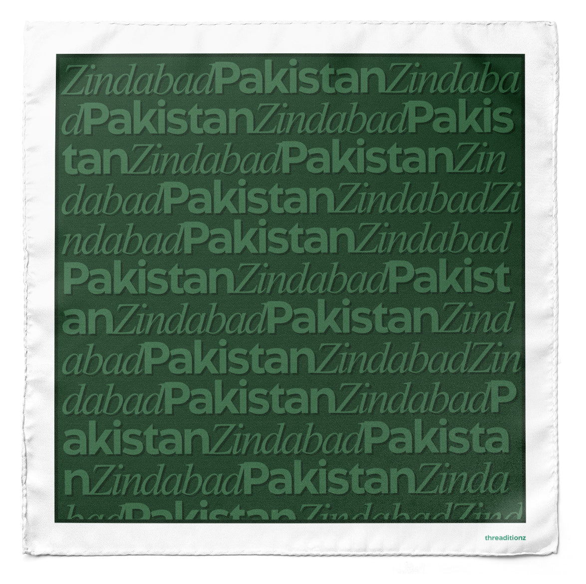 روحِ پاکستان – Dual-Sided Cravat & Pocket Squares Set