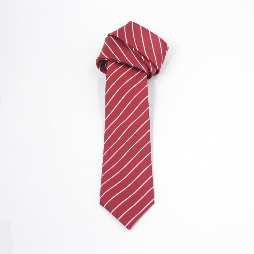 RED & WHITE STRIPED NECKTIE