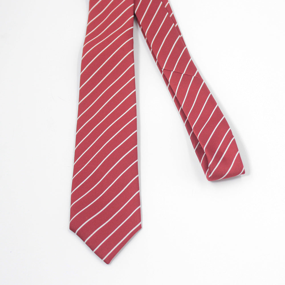 RED & WHITE STRIPED NECKTIE