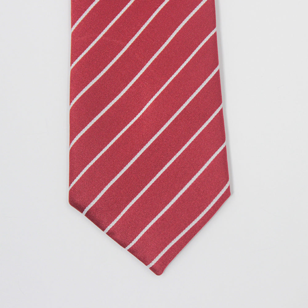 RED & WHITE STRIPED NECKTIE