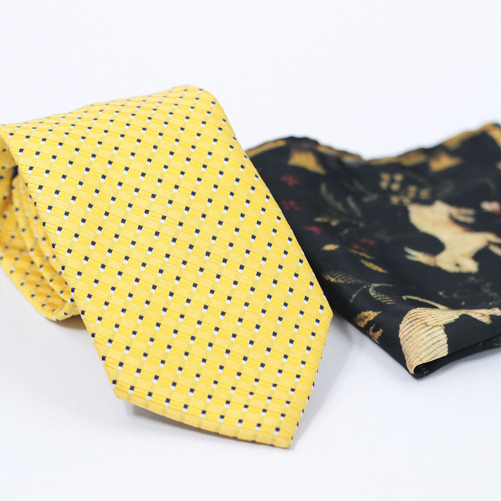 THE YELLOW BULLETED TIE SET