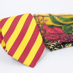THE YELLOW & RED STRIPED TIE SET