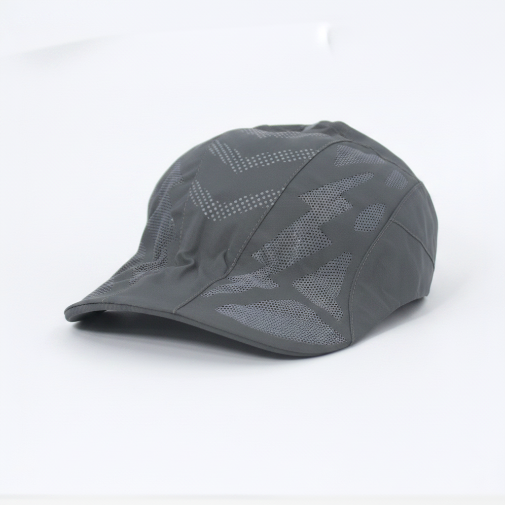 Shadow Grey Sports Flat Cap - Enhanced