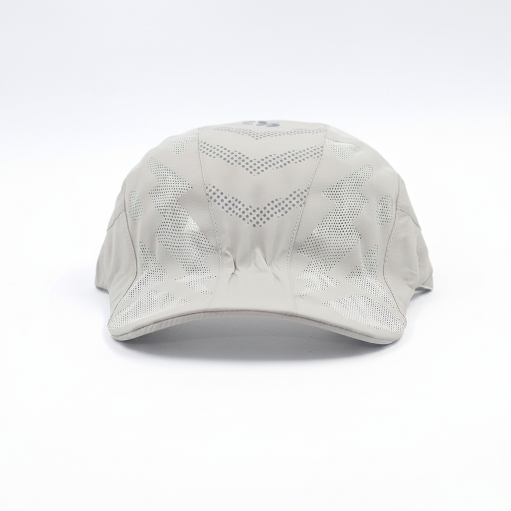 Silver Grey Sports Flat Cap - Enhanced