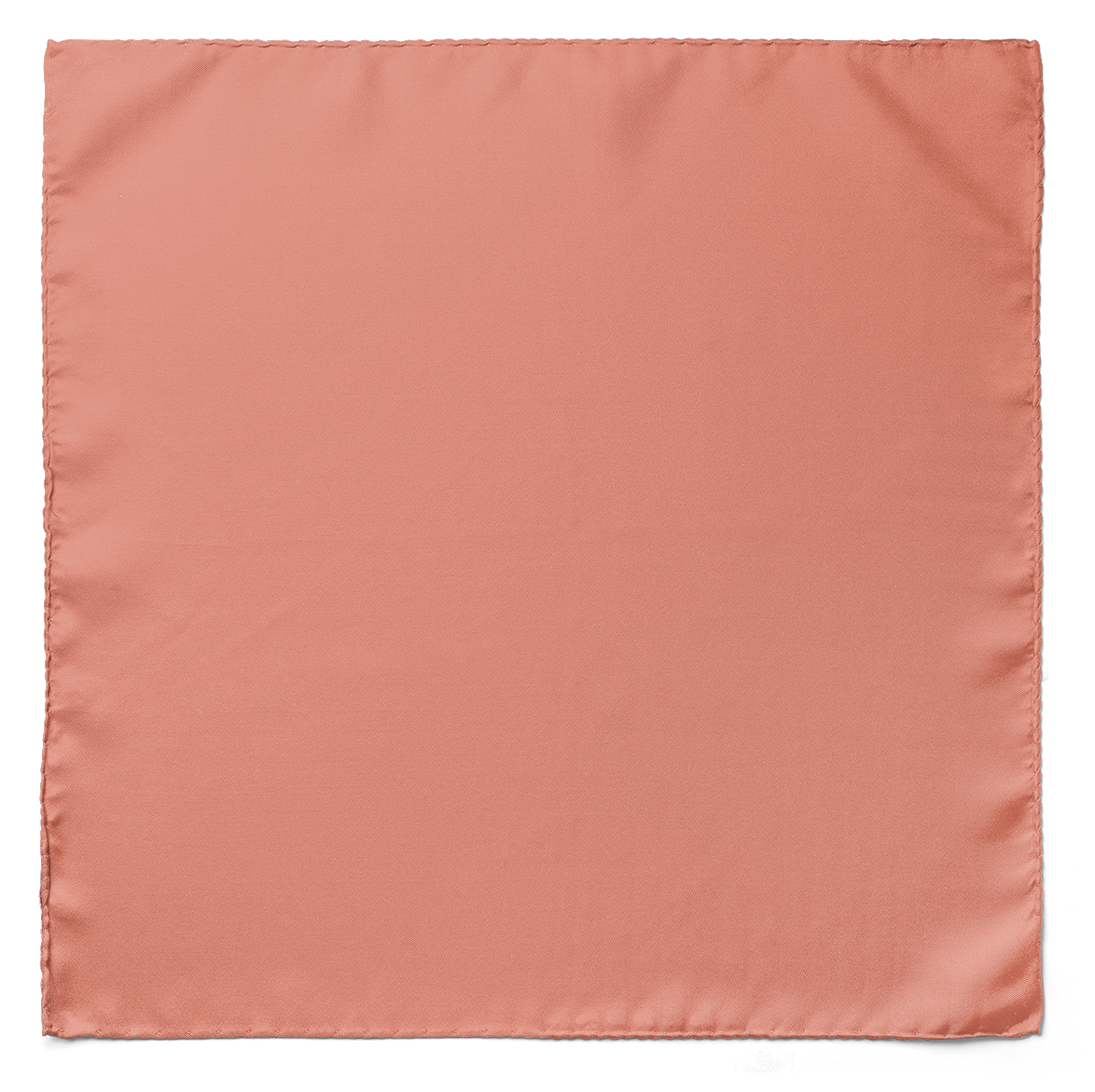 The Solid Peach Silk Pocket Square