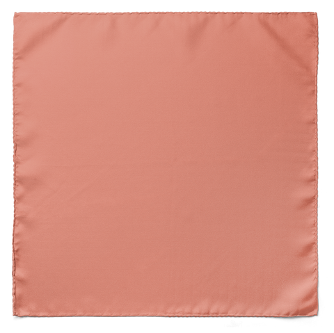 The Solid Peach Silk Pocket Square