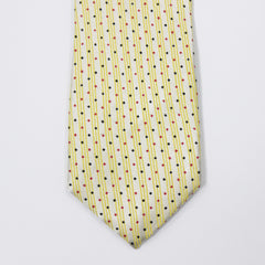 DIAMOND DOTS-YELLOW AND SILVER NECKTIE