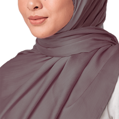 MAUVE BLUSH CRINKLE SILK SCARF