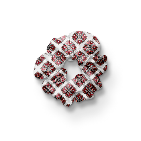 SWISS AJRAK SILK SCRUNCHIE