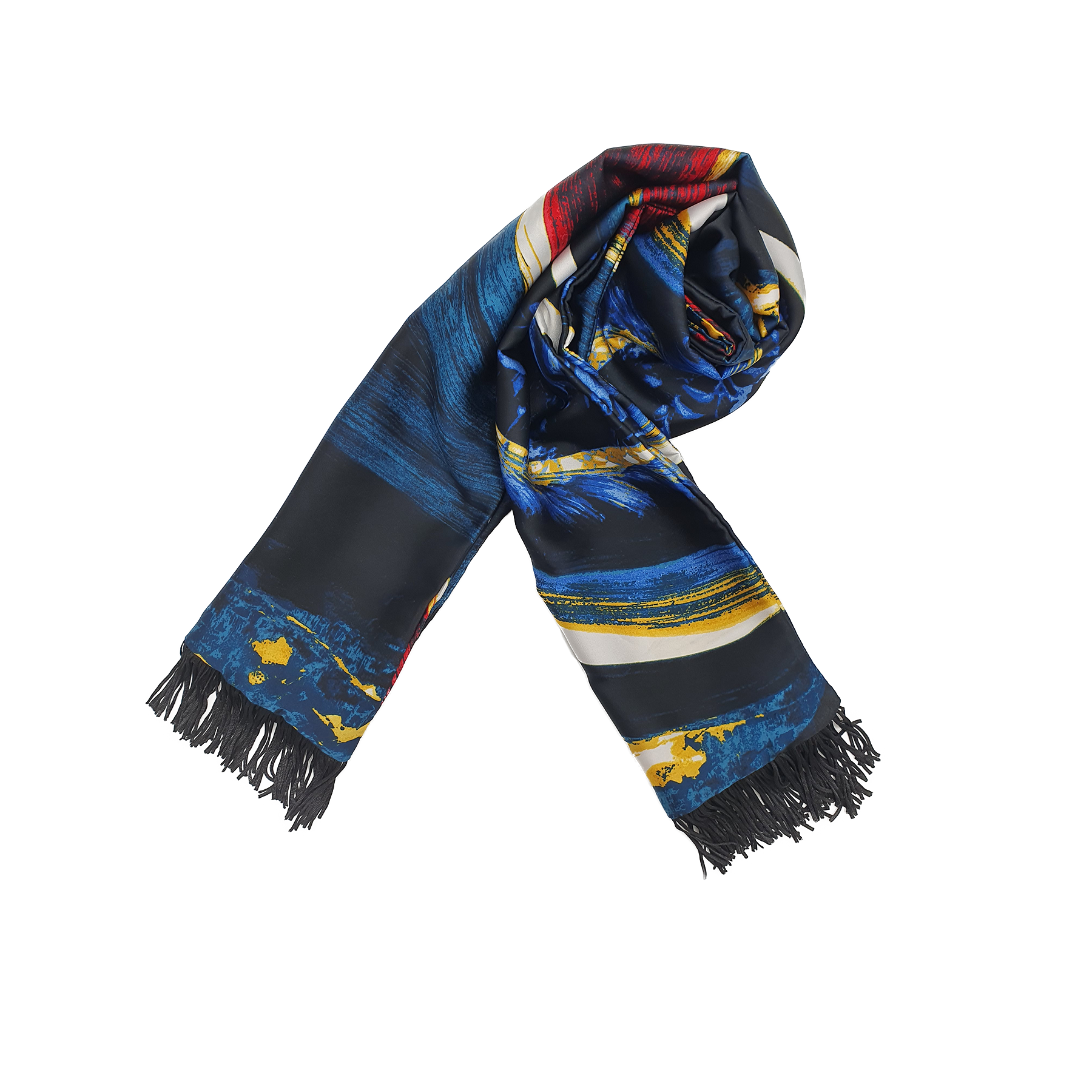 MIDNIGHT ARTIST SILK MEN SCARF