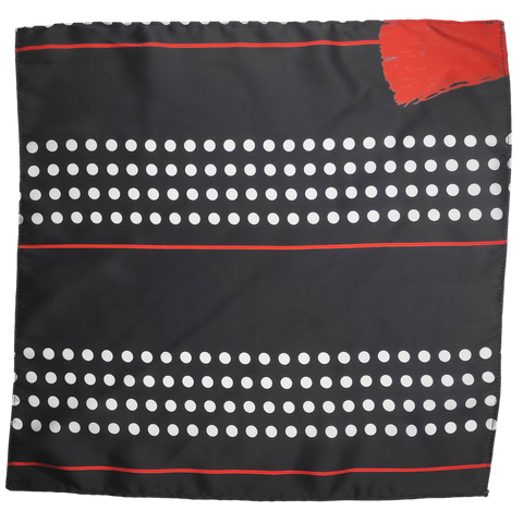 THE POLKA TASSELS SILK POCKET SQUARE