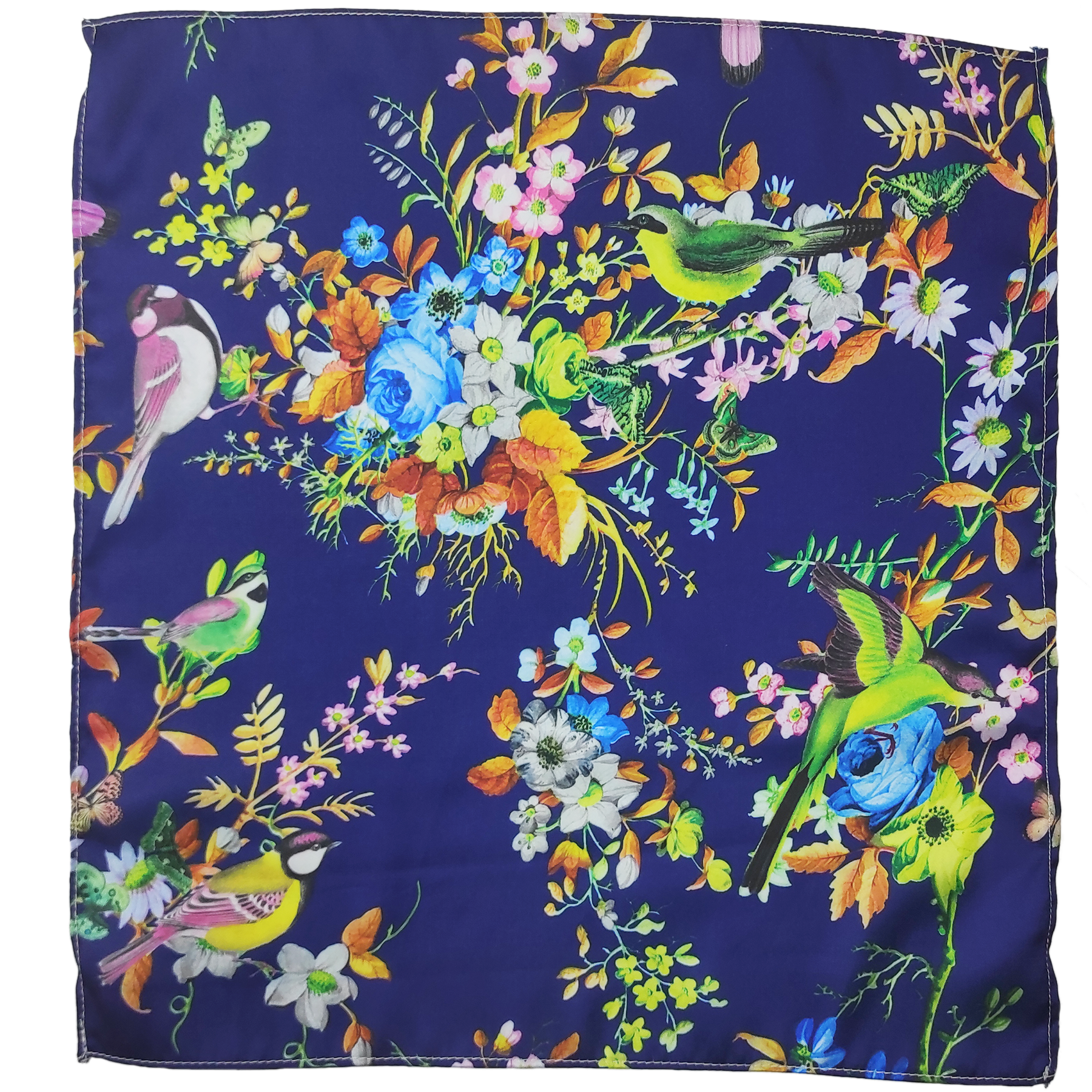 Birds Chirping Silk Pocket Square1