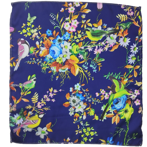Birds Chirping Silk Pocket Square1