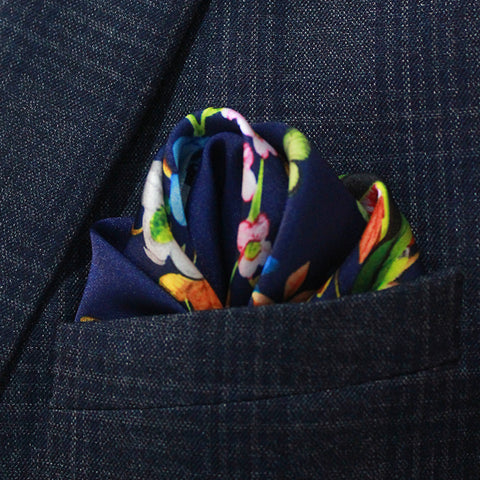 Birds Chirping Silk Pocket Square3