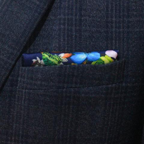 Birds Chirping Silk Pocket Square