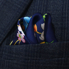 Birds Chirping Silk Pocket Square4