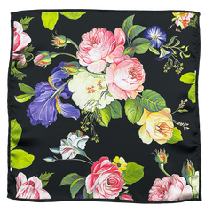 BLOSSOMED ROSES POCKET SQUARE AND TIE SET