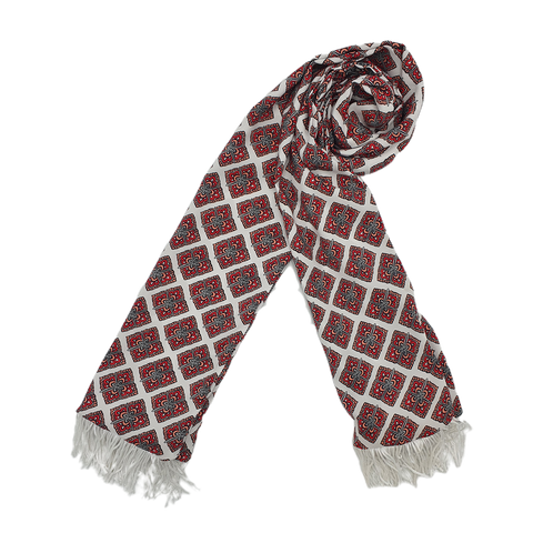 Swiss Ajrak Silk Scarf (LUXE COLLECTION)