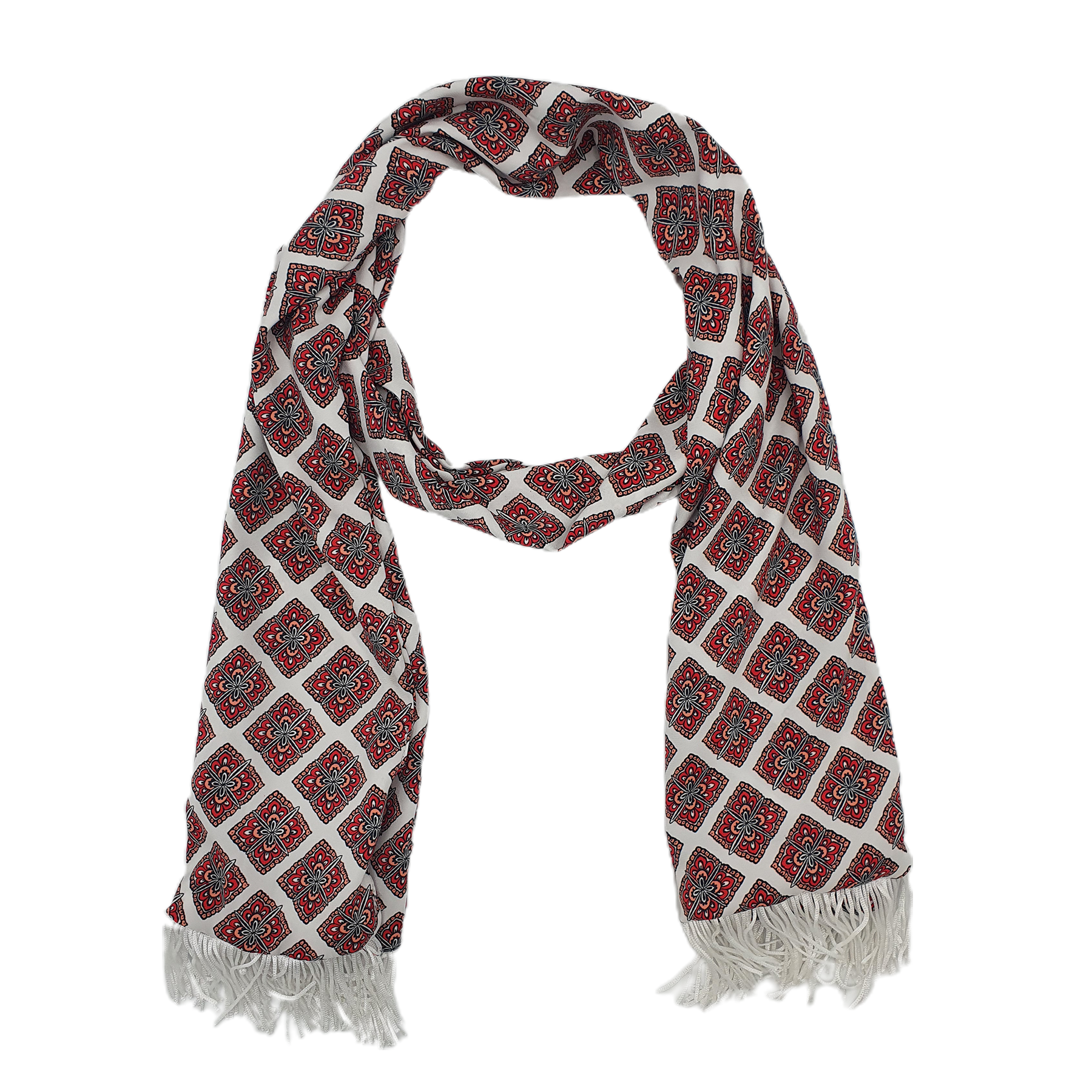 Swiss Ajrak Silk Scarf (LUXE COLLECTION)