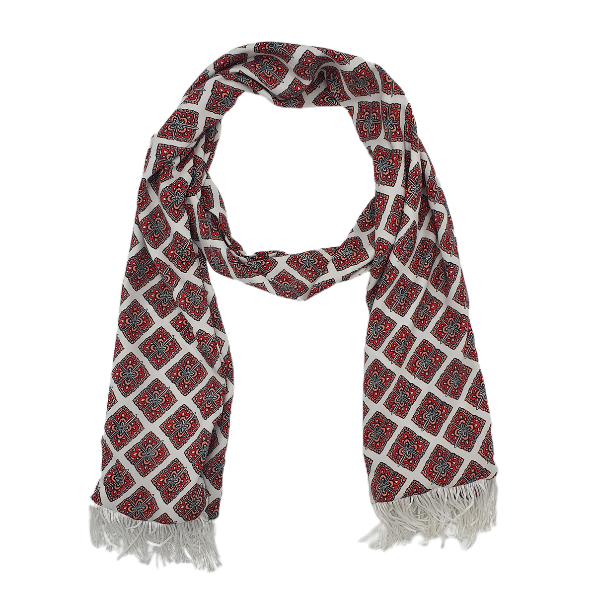 Swiss Ajrak Silk Scarf (LUXE COLLECTION)